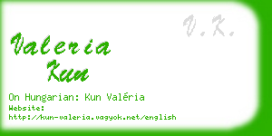 valeria kun business card