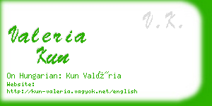 valeria kun business card